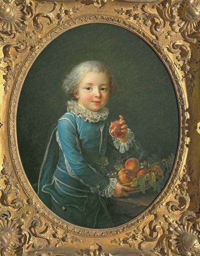 Jongen met perziken, 1760 door Francois Hubert Drouais