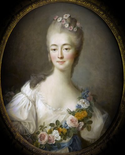Jeanne Bécu, gravin Du Barry 1743-1793 als Flora door Francois Hubert Drouais