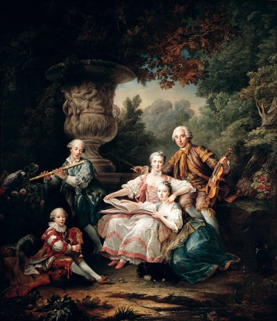 Louis du Bouchet (1645-1716) Markies de Sourches en zijn Familie, 1750 door Francois Hubert Drouais