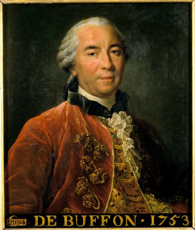 Portret van Georges Louis Leclerc, graaf van Buffon, intendant van de koninklijke tuinen, natuuronderzoeker en schrijver door Francois Hubert Drouais