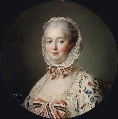 Portret van de markiezin de Pompadour door Francois Hubert Drouais
