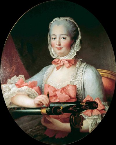 Portret van de markiezin de Pompadour 1721-1764 door Francois Hubert Drouais