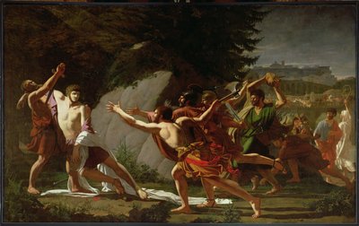 Dood van Caius Gracchus (c.159-121 v.Chr.) 1792-97 door Francois Jean Baptiste Topino Lebrun