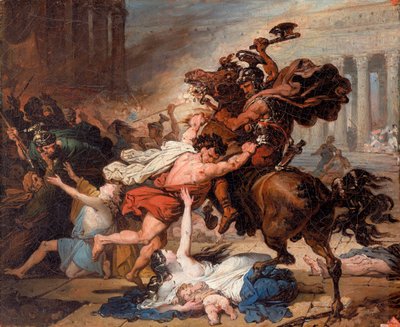Vernietiging van Jeruzalem door de Romeinen door François Joseph Heim