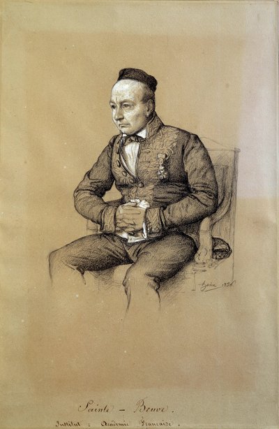 Portret van Charles Auguste Sainte Beuve door François Joseph Heim