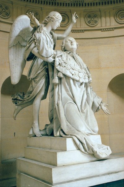 De Apotheose van Lodewijk XVI (1754-93), ook wel Lodewijk XVI vastgehouden door een engel, 1825 door Francois Joseph Bosio