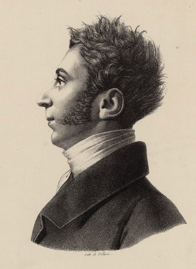 Portret van Franz Xavier Wolfgang Mozart 1791-1844 door Francois Le Villain