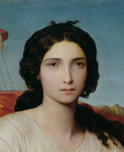Esther als een Odalisk (detail), 1844 door Francois Leon Benouville