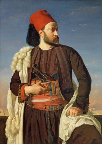 Portret van Leconte de Floris in het uniform van het Egyptische Leger, 1840 door Francois Leon Benouville