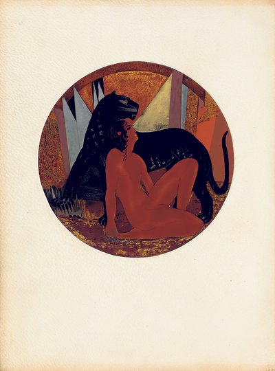 Mowgli en Bagheera, illustratie uit 