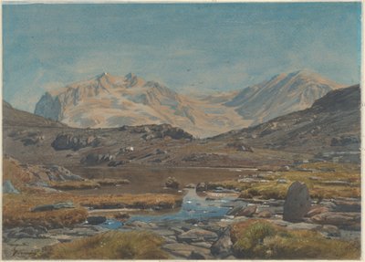 Berglandschap door Francois Louis Francais