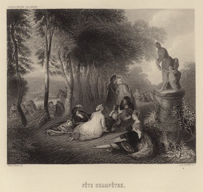 Fête champêtre door Francois Louis Joseph Watteau