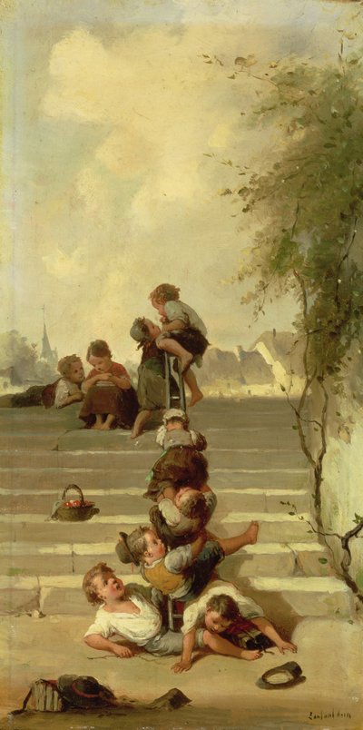 La Glissade door Francois Louis Lanfant de Metz