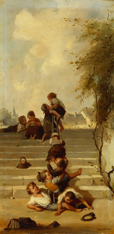 De Glijbaan door Francois Louis Lenfant