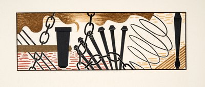 Grafische illustratie uit Prométhée Enchaîné van Aeschylus, uitgegeven 1941 door Francois Louis Schmied