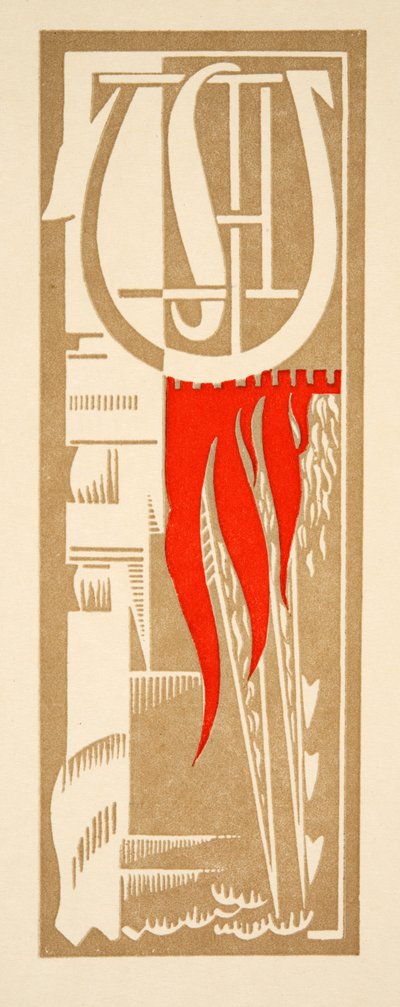 Grafische illustratie uit Prométhée Enchaîné door Aeschylus, pub. 1941 (pochoir print) door Francois Louis Schmied
