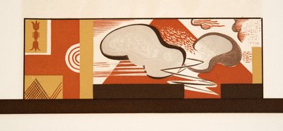 Grafische illustratie uit Prométhée Enchaîné door Aeschylus, pub. 1941 (pochoir print) door Francois Louis Schmied