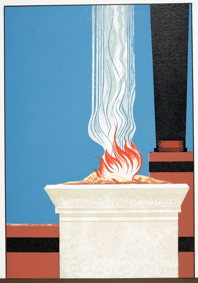 Illustratie uit Prométhée Enchaîné van Aeschylus, uitgegeven 1941 door Francois Louis Schmied