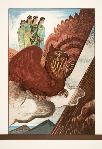 Illustratie uit Prométhée Enchaîné van Aeschylus, uitgegeven 1941 door Francois Louis Schmied