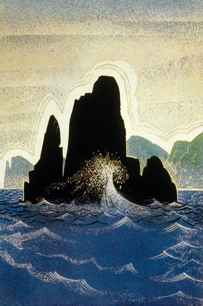De Odyssee van Homerus: de rots van Gortyne, gegraveerd door Theo Schmied, 1930-33 door Francois Louis Schmied