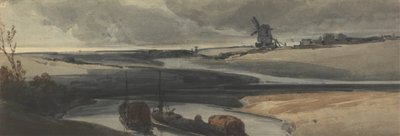 Een Franse Kanaalscène, 1810 door Francois Louis Thomas Francia