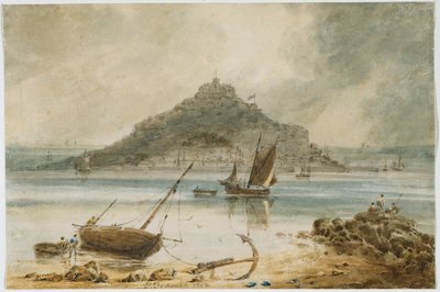 Mont St Michel, 1802 door Francois Louis Thomas Francia