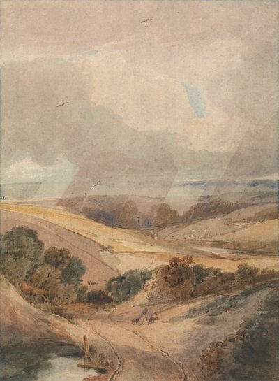 Mousehold Heath, Norwich door Francois Louis Thomas Francia
