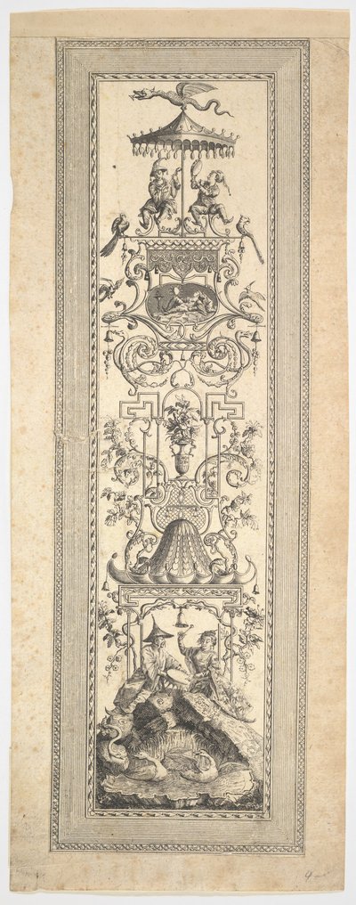 Kiosk Chinois, uit Premier cayer de panneaux, frises et sujets arabesques, 1788 door Francois Marie Isidore Queverdo