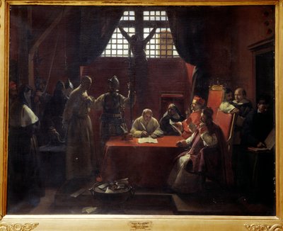 Ondervraging van Savonarola (1452-1498) door Francois Marius Granet