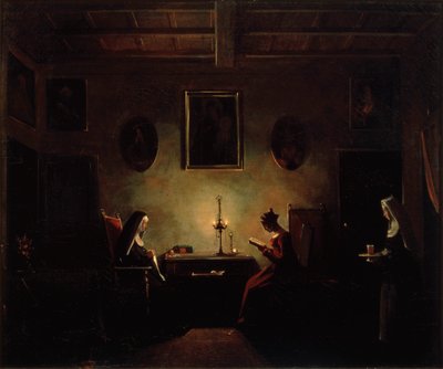 Scène in een Interieur, 19e eeuw door Francois Marius Granet