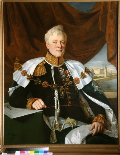 Portret van prins Dimitri Vladimirovitch Galitzine door Francois Nicholas Riss