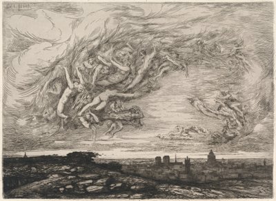 Cholera in Parijs door Francois Nicolas Chifflart