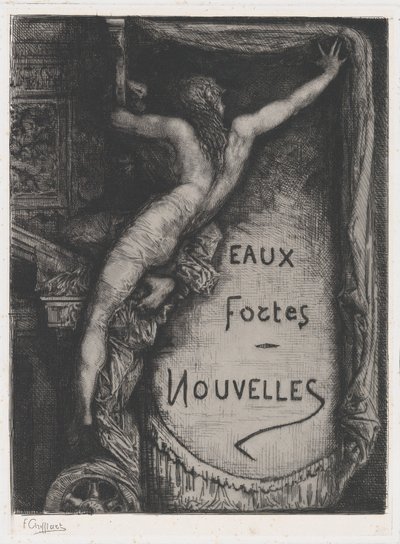 Omslag voor Eaux Fortes Nouvelles, eind 19e eeuw door Francois Nicolas Chifflart