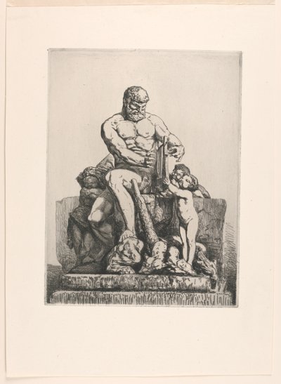 Hercules, plaat één uit Twaalf Etsen door Chifflart door Francois Nicolas Chifflart