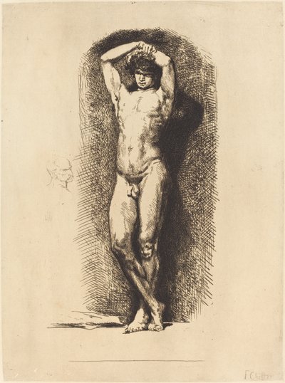 Mannelijke academie door Francois Nicolas Chifflart
