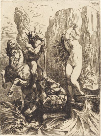 Perseus en Andromeda door Francois Nicolas Chifflart