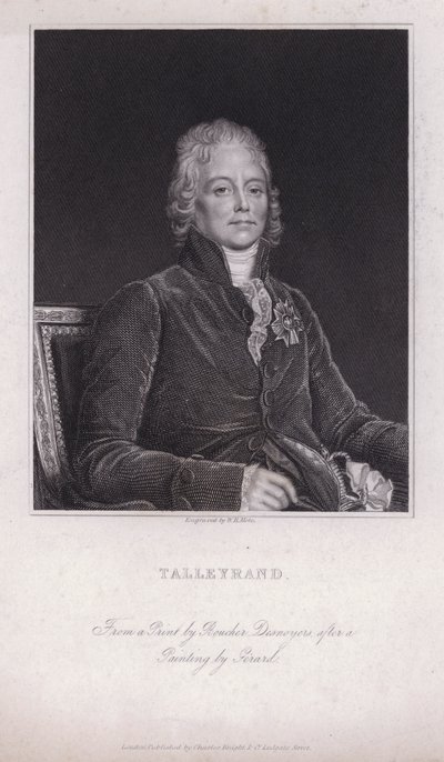 Charles Maurice de Talleyrand-Perigord, Franse politicus en diplomaat (gravure) door Francois Pascal Simon (after) Gerard