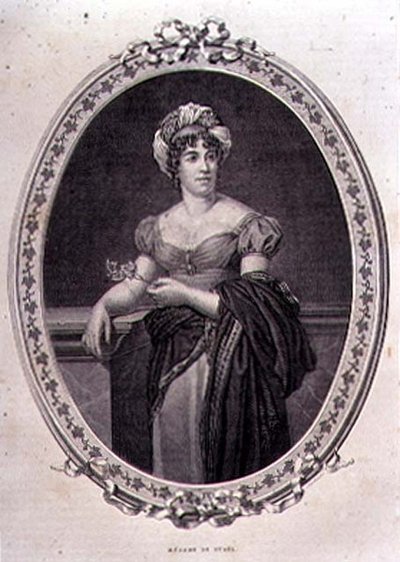 Portret van Madame de Stael (1766-1817) gegraveerd door John Quartley (gravure) door Francois Pascal Simon (after) Gerard