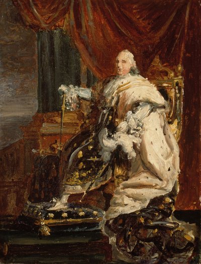 Koning Lodewijk XVIII, ca. 1816-18 (olieverf op doek) door Francois Pascal Simon Baron Gerard
