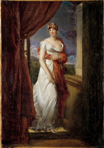 Portret van Madame Tallien, geboren Cabarrus, prinses van Caraman - Chimay (1773-1835) Schilderij door Francois Gerard (1770-1837) 1804 door Baron François Pascal Simon Gérard