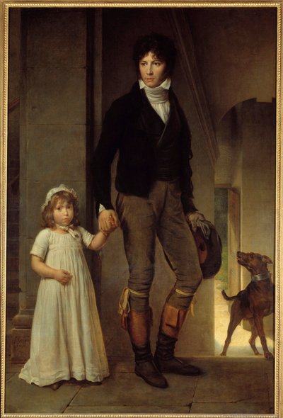 Portret van de schilder Jean Baptiste Isabey en zijn dochter door Baron François Pascal Simon Gérard