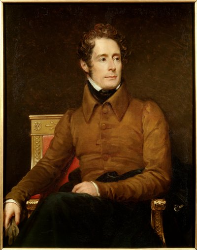 Portret van Alphonse de Lamartine (1790-1869) dichter en politicus door Baron François Pascal Simon Gérard