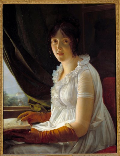 Portret van Madame Barbier Walbonne (1763-1837) echtgenote van de schilder Jacques Luc Barbier Schilderij door François Gérard (1770-1837) 1796 door Baron François Pascal Simon Gérard