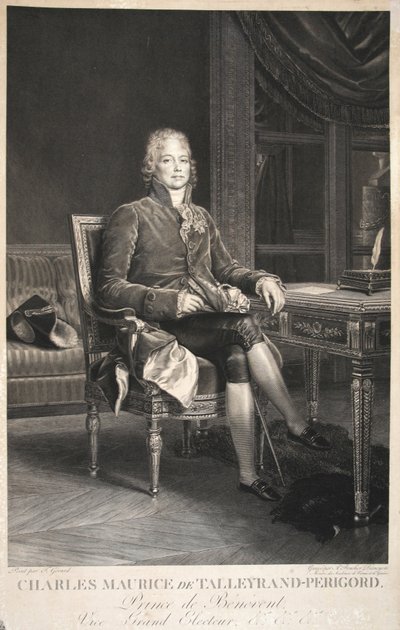 Charles Maurice de Talleyrand-Perigord, Prins van Benevent, Vice Groot Electeur, gepubliceerd 1809 door Francois Pascal Simon Gerard