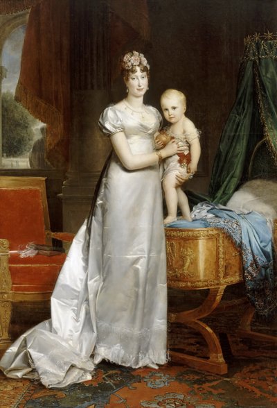 Keizerin Marie-Louise met de Koning van Rome door Francois Pascal Simon Gerard