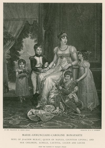 Marie-Annunciade-Caroline Bonaparte door Francois Pascal Simon Gerard