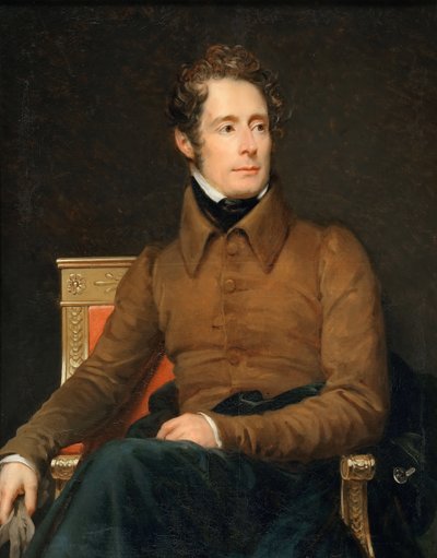 Portret van Alphonse-Marie-Louis de Prat de Lamartine door Francois Pascal Simon Gerard