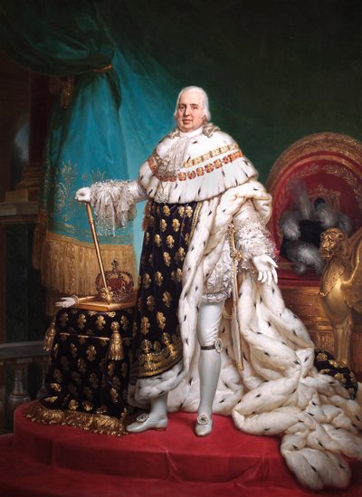 Portret van Koning Lodewijk XVIII van Frankrijk door Francois Pascal Simon Gerard