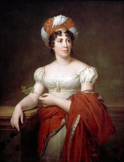 Portret van de auteur Baronne Anne Louise Germaine de Staël 1766-1817 door Francois Pascal Simon Gerard