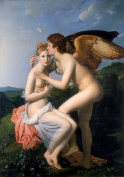 Psyche Ontvangt de Eerste Kus van Cupido door Francois Pascal Simon Gerard